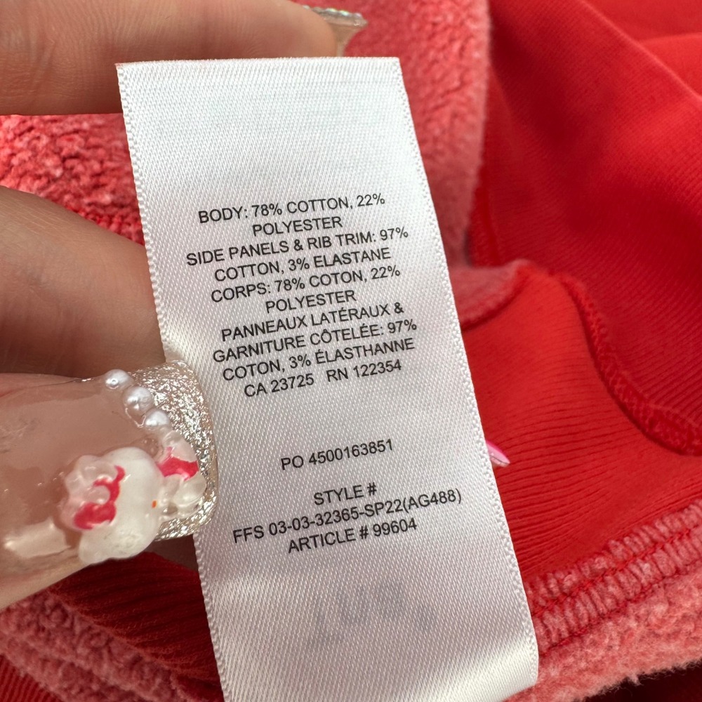 NEW Tna Aritzia S Cozy Fleece Boyfriend Feeling Lucky Sweatshirt Lunar New Year - Picture 10 of 12